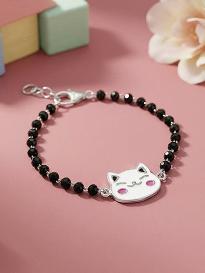 Silver Midnight Meow Kids Bracelet (0 - 2 Years)