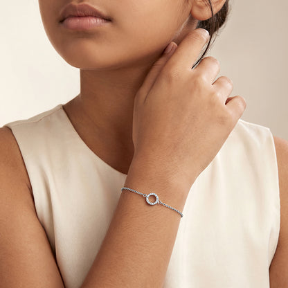 Silver Shiny Halo Kids Bracelet