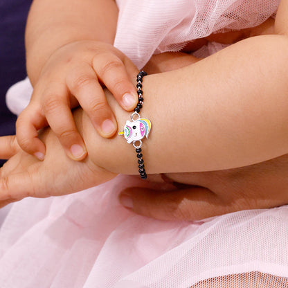 Silver Unicorn Winks Bracelet Rakhi (0 - 2 Years)