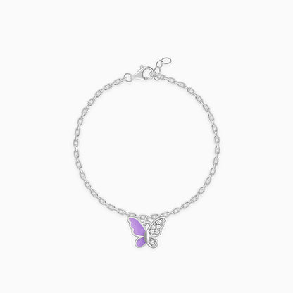 Silver Cute Flutter Kids Bracelet (0 - 2 Years)