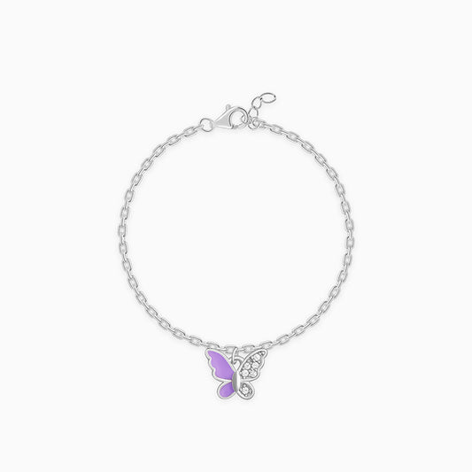 Silver Cute Flutter Kids Bracelet (0 - 2 Years)