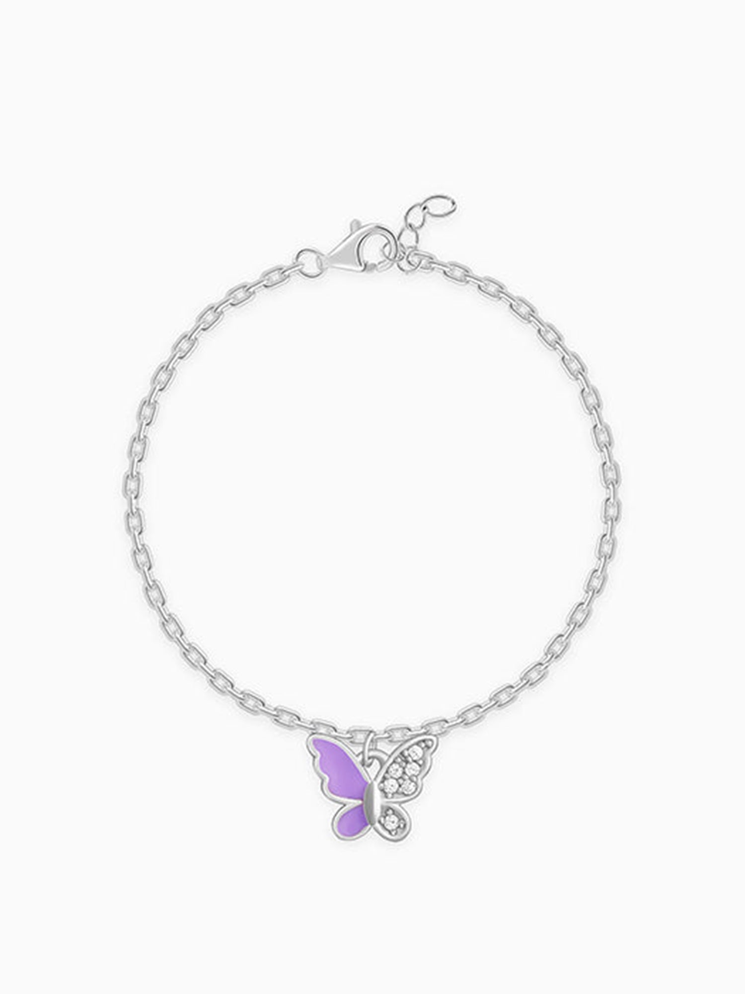 Silver Cute Flutter Kids Bracelet