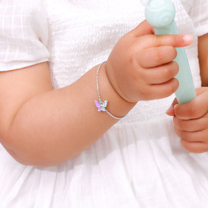 Silver Cute Flutter Kids Bracelet (0 - 2 Years)