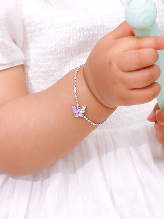 Silver Cute Flutter Kids Bracelet