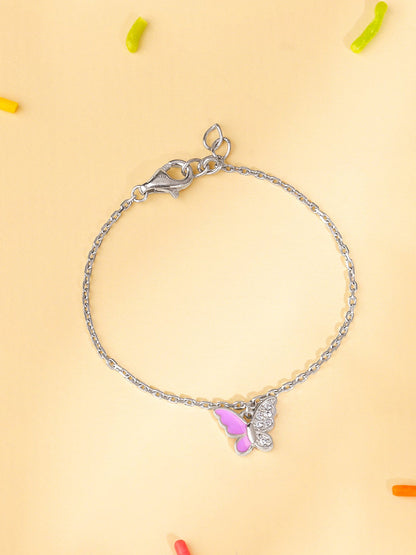 Silver Cute Flutter Kids Bracelet