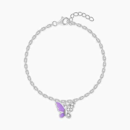 Silver Cute Flutter Kids Bracelet (2 - 8 Years)