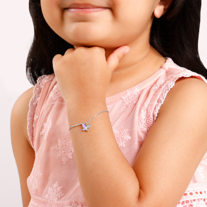 Silver Cute Flutter Kids Bracelet (2 - 8 Years)