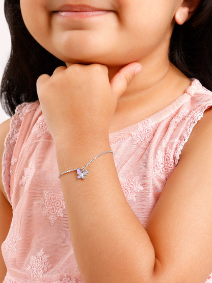 Silver Cute Flutter Kids Bracelet