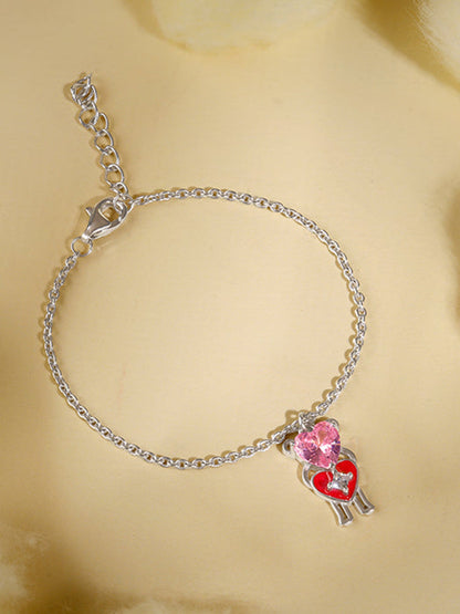 Silver Love Her Kids Bracelet