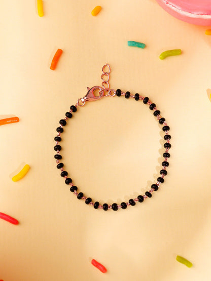 Rose Gold Minimal Nazar Kids Bracelet (0 - 2 Years)