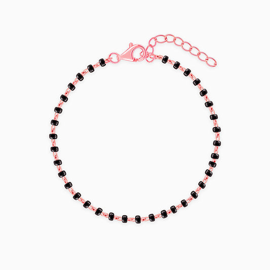 Rose Gold Minimal Nazar Kids Bracelet (2 - 8 Years)