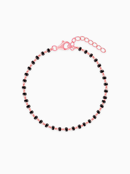 Rose Gold Minimal Nazar Kids Bracelet (2 - 8 Years)