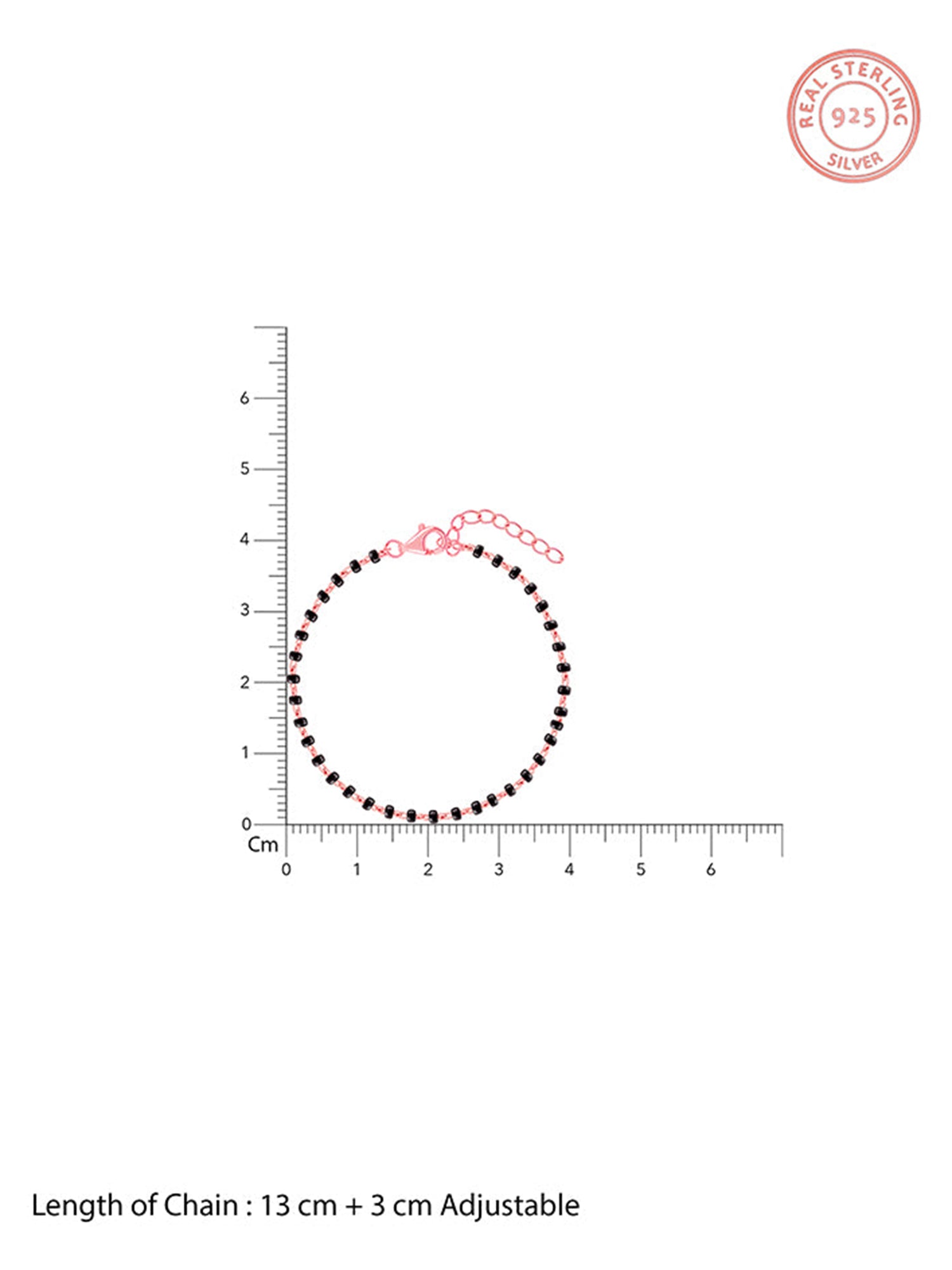 Rose Gold Minimal Nazar Kids Bracelet (2 - 8 Years)