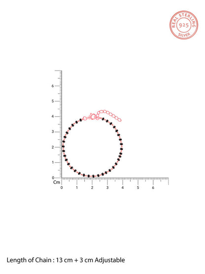 Rose Gold Minimal Nazar Kids Bracelet (2 - 8 Years)