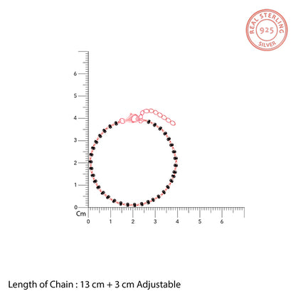 Rose Gold Minimal Nazar Kids Bracelet (2 - 8 Years)