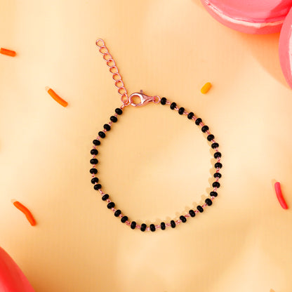 Rose Gold Minimal Nazar Kids Bracelet (2 - 8 Years)