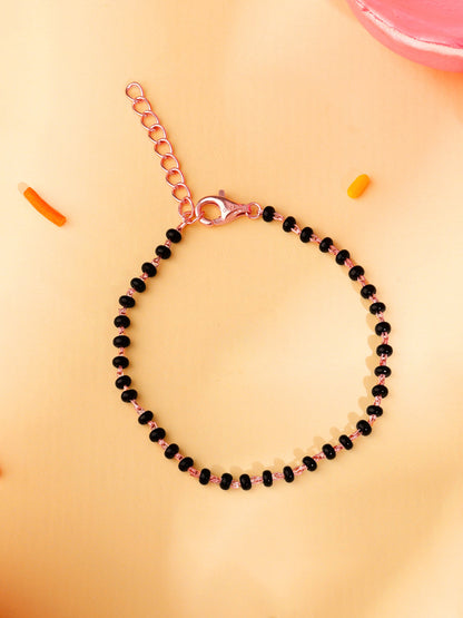 Rose Gold Minimal Nazar Kids Bracelet (2 - 8 Years)