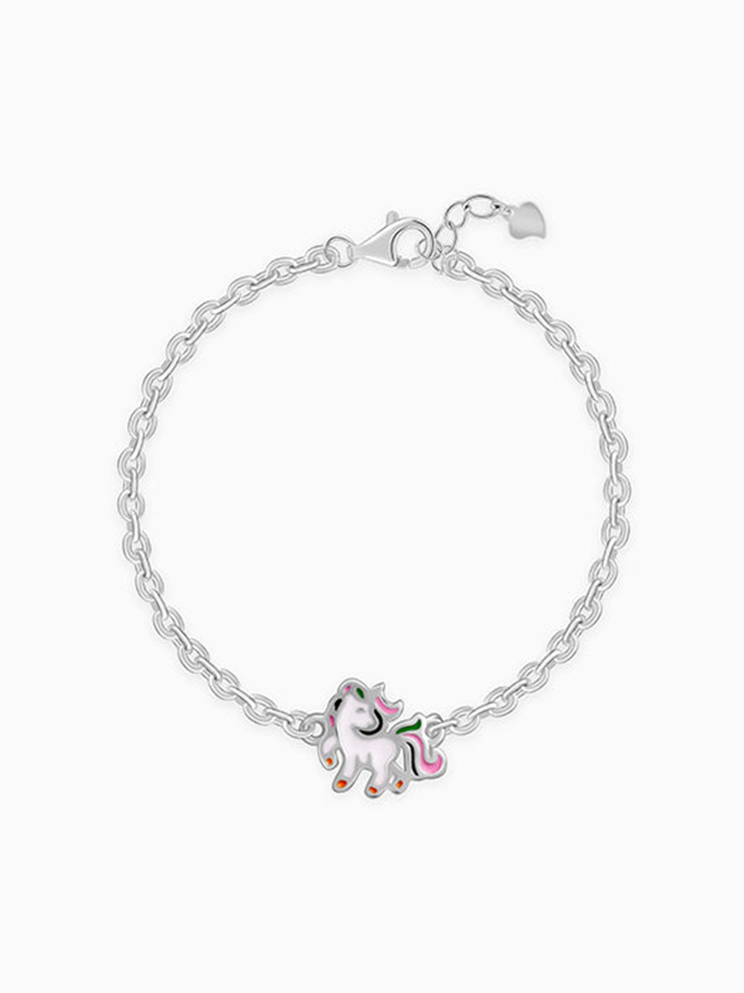 Silver Playful Unicorn Kids Bracelet (0 - 2 Years)