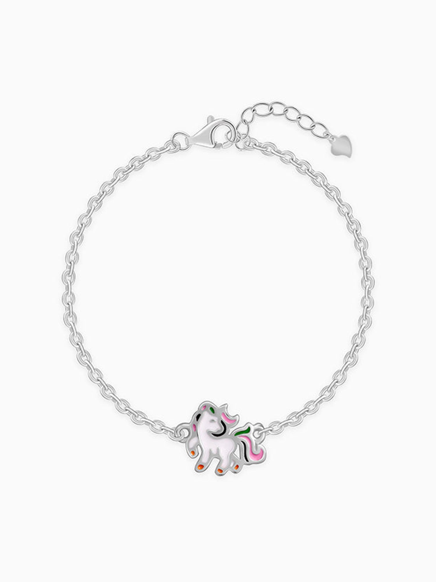 Silver Playful Unicorn Kids Bracelet (2 - 8 Years)