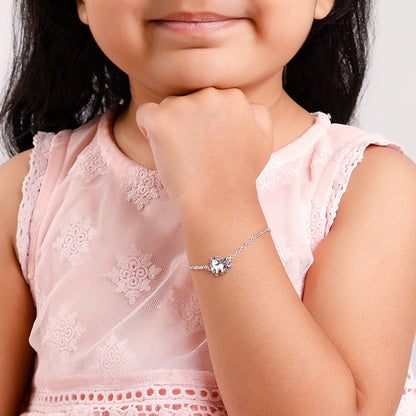 Silver Playful Unicorn Kids Bracelet (2 - 8 Years)
