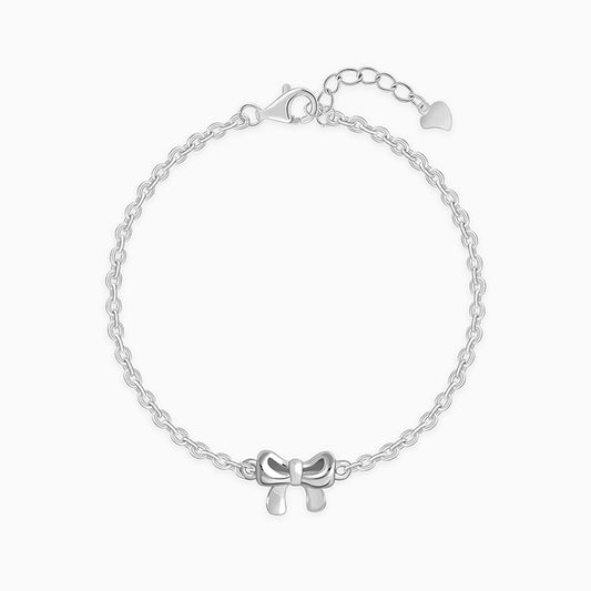 Silver Lil’ Bow Kids Bracelet (0 - 2 Years)