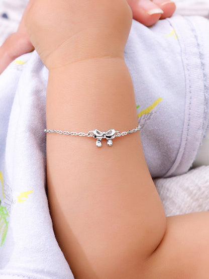 Silver Lil’ Bow Kids Bracelet (0 - 2 Years)
