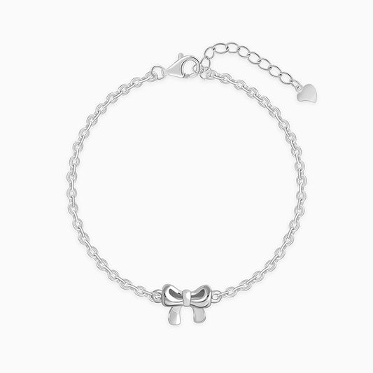 Silver Lil’ Bow Kids Bracelet (2 - 8 Years)
