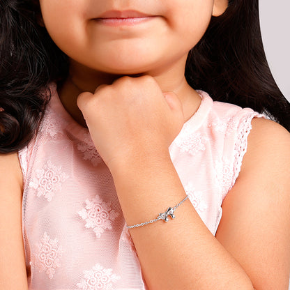 Silver Lil’ Bow Kids Bracelet (2 - 8 Years)