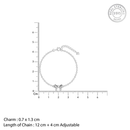 Silver Lil’ Bow Kids Bracelet (2 - 8 Years)