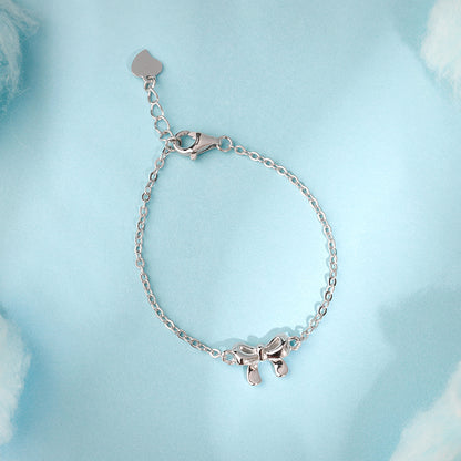 Silver Lil’ Bow Kids Bracelet (2 - 8 Years)