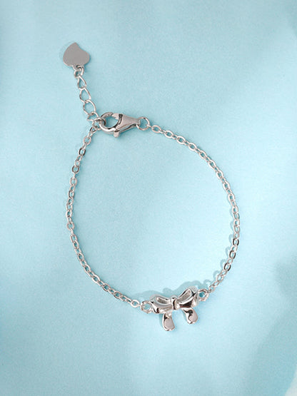 Silver Lil’ Bow Kids Bracelet (2 - 8 Years)