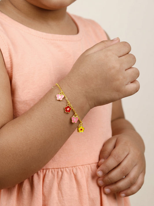 Golden Pookie Floral Kids Bracelet (0 - 2 Years)