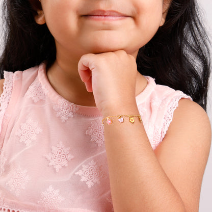 Golden Pookie Floral Kids Bracelet (2 - 8 Years)