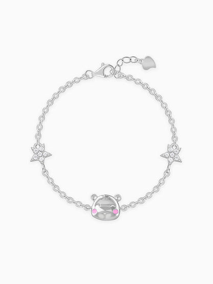 Silver Kitten Charm Kids Bracelet (0 - 2 Years)