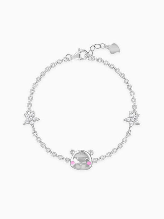 Silver Kitten Charm Kids Bracelet (0 - 2 Years)