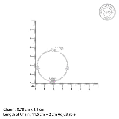 Silver Kitten Charm Kids Bracelet (0 - 2 Years)