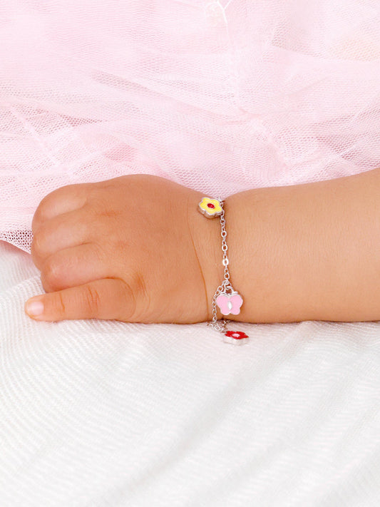 Silver Colourful Floret Kids Bracelet (0 - 2 Years)