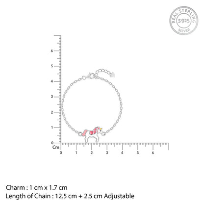 Silver Magical Unicorn Kids Bracelet (0 - 2 Years)