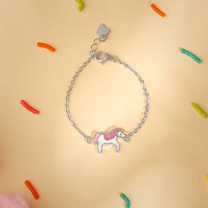 Silver Magical Unicorn Kids Bracelet (0 - 2 Years)
