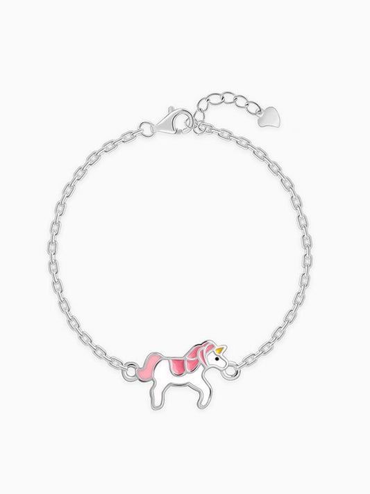 Silver Magical Unicorn Kids Bracelet (2 - 8 Years)