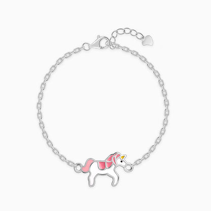 Silver Magical Unicorn Kids Bracelet (2 - 8 Years)