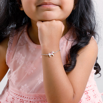 Silver Magical Unicorn Kids Bracelet (2 - 8 Years)