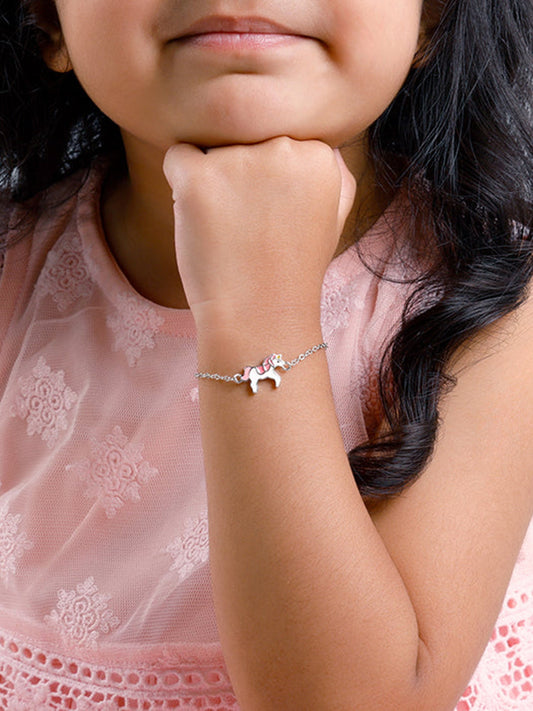 Silver Magical Unicorn Kids Bracelet (2 - 8 Years)