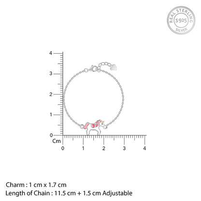 Silver Magical Unicorn Kids Bracelet (2 - 8 Years)