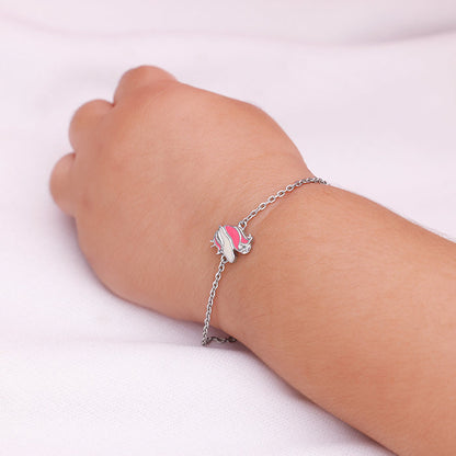 Silver Enchanting Unicorn Kids Bracelet (0 - 2 Years)
