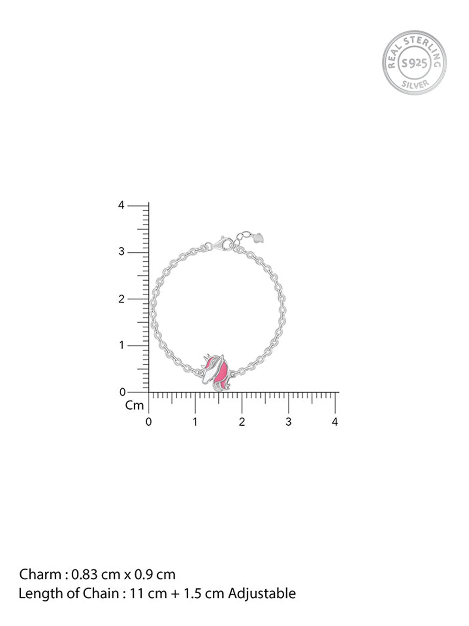 Silver Enchanting Unicorn Kids Bracelet (0 - 2 Years)