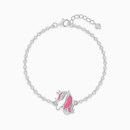 Silver Enchanting Unicorn Kids Bracelet (2 - 8 Years)