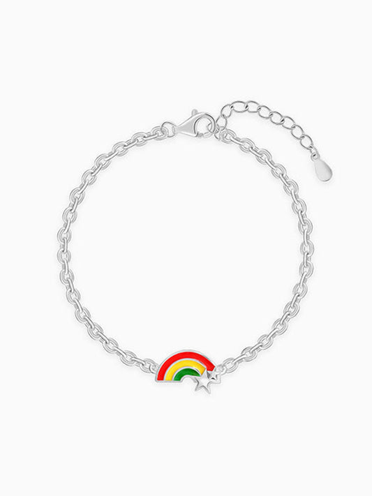 Silver Rainbow Hug Kids Bracelet (0 - 2 Years)