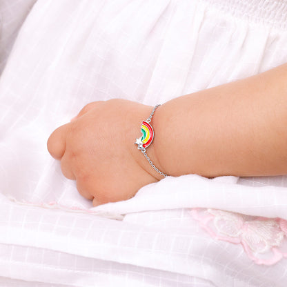 Silver Rainbow Hug Kids Bracelet (0 - 2 Years)