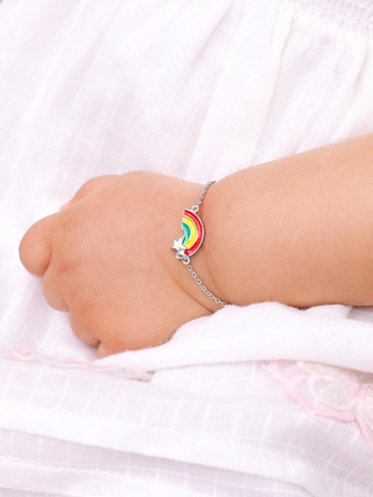 Silver Rainbow Hug Kids Bracelet (0 - 2 Years)